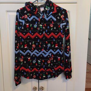 No Boundaries Christmas Owl Hoodie, Size Medium (7-9), New